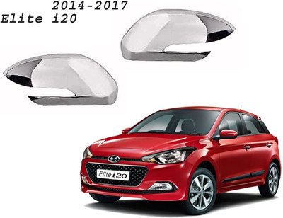 Amabu Car silver Plated chrome side mirror cover for Hyundai Elite i20 car Borosilicate Glass Car Mirror Cover(HYUNDAI Elite i20)