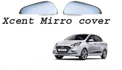 Amabu Car silver Plated chrome side mirror cover for Hyundai Xcent car Borosilicate Glass Car Mirror Cover(HYUNDAI Xcent)