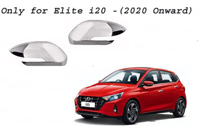 Amabu Car silver Plated chrome side mirror cover for Hyundai Elite i20 car 2020 Onward Borosilicate Glass Car Mirror Cover(HYUNDAI Elite i20)