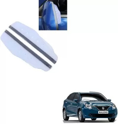 silkyfit Transparent Car Side Mirror Rain Eyebrow Guard For Maruti Baleno Car Mirror Rain Blocker(White)