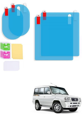AuTO ADDiCT Anti Fog Film Car Rear View Mirror Water Mist For TATA SUMO Car Mirror Rain Blocker(Blue)