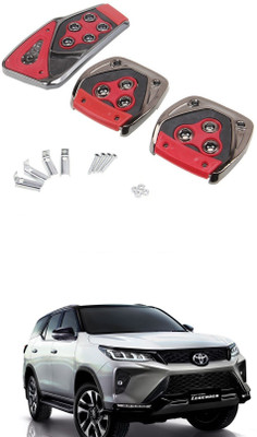 AuTO ADDiCT Car Pedal Cover 3 Pcs Non-Slip Pad (Red) FOR TOYOTA NEW FORTUNER 2021-PRESENT Car Pedal
