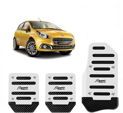 SLSHILPA 3 Pcs Sports Anti-Non Slip Aluminium Alloy Pedal Kit for Fiat Punto Evo Car Pedal