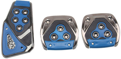 Motopex 3Pcs Non-Slip Manual Car Blue Pedals kit Pad Covers Set-102 Car Pedal