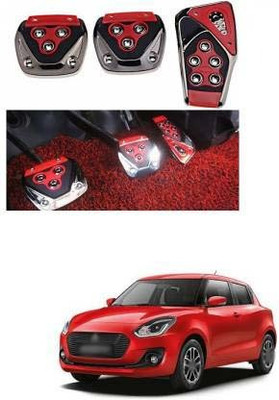 Motopex 3Pcs Non-Slip Manual Car Red Pedals kit Pad Covers Set-153 Car Pedal