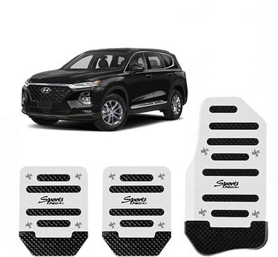 SLSHILPA 3 Pcs Sports Anti-Non Slip Aluminium Alloy Pedal Kit for Hyundai Santa FE Car Pedal