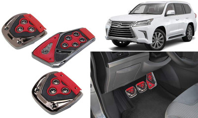 CCE 3Pcs Non-Slip Manual Car Red Pedals kit Pad Covers Set-16 Car Pedal