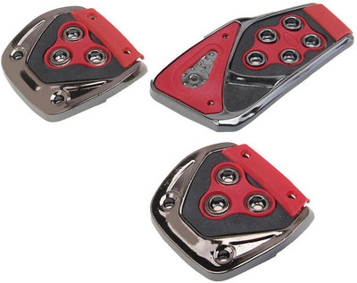 CCE 3Pcs Non-Slip Manual Car Red Pedals kit Pad Covers Set-94 Car Pedal