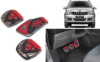 CCE 3Pcs Non-Slip Manual Car Red Pedals kit Pad Covers Set-130 Car Pedal