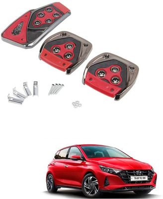 AuTO ADDiCT Car Pedal Cover 3 Pcs Non-Slip Pad (Red) FOR HYUNDAI I20 Car Pedal