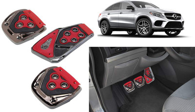 CCE 3Pcs Non-Slip Manual Car Red Pedals kit Pad Covers Set-74 Car Pedal