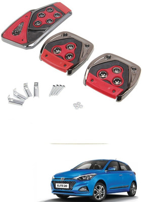 AuTO ADDiCT Car Pedal Cover 3 Pcs Non-Slip Pad (Red) FOR HYUNDAI ELITE I20 Car Pedal