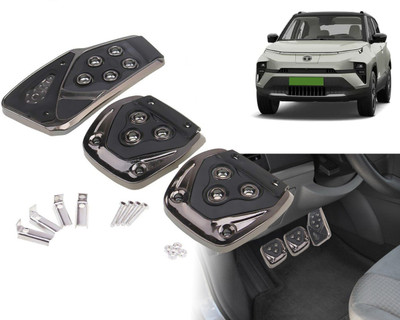 Selifaur BP56 - 3 Pcs Black Non-Slip Manual Car Pedals kit Pad Covers Set Punch EV Car Pedal