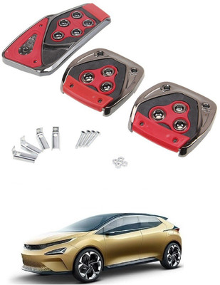 AuTO ADDiCT Car Pedal Cover 3 Pcs Non-Slip Pad (Red) FOR TATA TIAGO Car Pedal