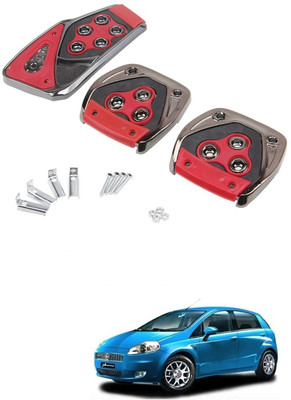 AuTO ADDiCT Car Pedal Cover 3 Pcs Non-Slip Pad (Red) FOR FIAT GRAND PUNTO Car Pedal