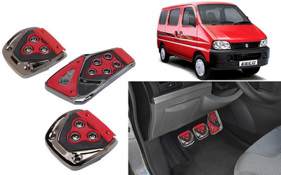 CCE 3Pcs Non-Slip Manual Car Red Pedals kit Pad Covers Set-28 Car Pedal