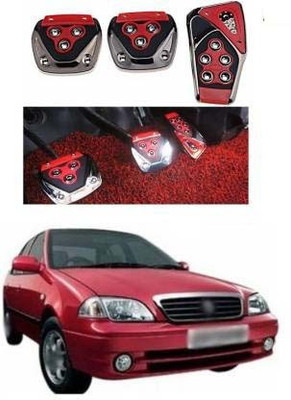 Motopex 3Pcs Non-Slip Manual Car Red Pedals kit Pad Covers Set-146 Car Pedal