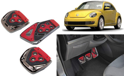 CCE 3Pcs Non-Slip Manual Car Red Pedals kit Pad Covers Set-52 Car Pedal