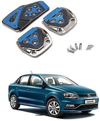 Motopex 3Pcs Non-Slip Manual Car Blue Pedals kit Pad Covers Set-90 Car Pedal