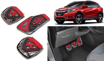 Motopex 3Pcs Non-Slip Manual Car Red Pedals kit Pad Covers Set-06 Car Pedal