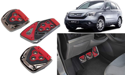 Motopex 3Pcs Non-Slip Manual Car Red Pedals kit Pad Covers Set-62 Car Pedal