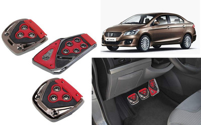 CCE 3Pcs Non-Slip Manual Car Red Pedals kit Pad Covers Set-23 Car Pedal
