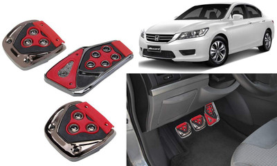 CCE 3Pcs Non-Slip Manual Car Red Pedals kit Pad Covers Set-68 Car Pedal