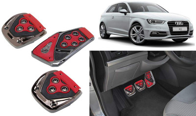 CCE 3Pcs Non-Slip Manual Car Red Pedals kit Pad Covers Set-47 Car Pedal