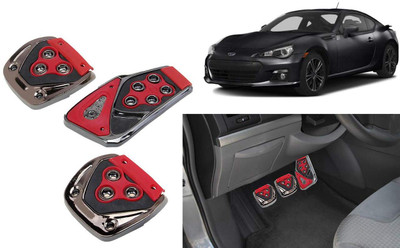 Motopex 3Pcs Non-Slip Manual Car Red Pedals kit Pad Covers Set-65 Car Pedal