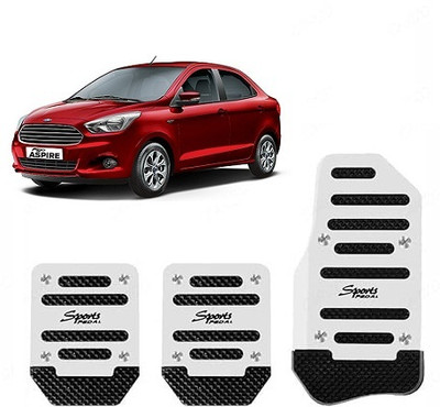 SLSHILPA 3 Pcs Sports Anti-Non Slip Aluminium Alloy Pedal Kit for Ford Figo Aspire Car Pedal