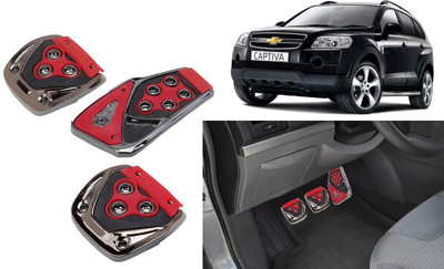 Motopex 3Pcs Non-Slip Manual Car Red Pedals kit Pad Covers Set-111 Car Pedal