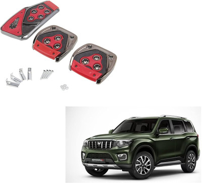 Beamerzz 3 Pcs Red Non-Slip Manual Car Pedals kit Pad Covers Set-(Red) Car Pedal
