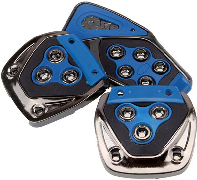 JK Beauty Anti Non Slip 3-Pcs Alloy Pedal Pad A-B-C Pedal Cover Anti Rubbing Car Pedal Kit Car Pedal