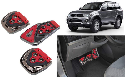 CCE 3Pcs Non-Slip Manual Car Red Pedals kit Pad Covers Set-25 Car Pedal