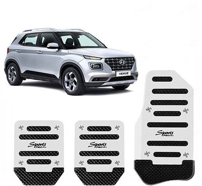 SLSHILPA 3 Pcs Sports Anti-Non Slip Aluminium Alloy Pedal Kit for Hyundaii Venue Car Pedal