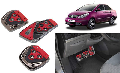 CCE 3Pcs Non-Slip Manual Car Red Pedals kit Pad Covers Set-123 Car Pedal