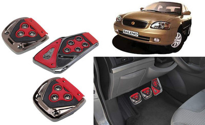 CCE 3Pcs Non-Slip Manual Car Red Pedals kit Pad Covers Set-17 Car Pedal