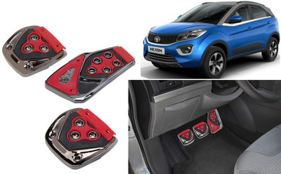 Motopex 3Pcs Non-Slip Manual Car Red Pedals kit Pad Covers Set-26 Car Pedal