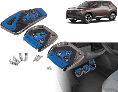 Selifaur BPK8 - 3 Pcs Blue Non-Slip Manual Car Pedals kit Pad Covers Set Elevate Car Pedal