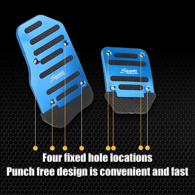 CARE N MADE 3Pcs Anti Slip Sport's Pedal Pad Car Pedal Cover Anti Rubbing Car Pedal Kit. Car Pedal