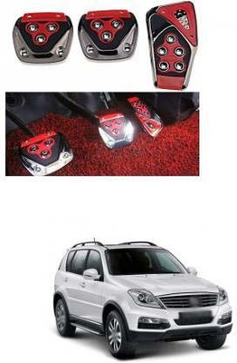 CCE 3Pcs Non-Slip Manual Car Red Pedals kit Pad Covers Set-154 Car Pedal