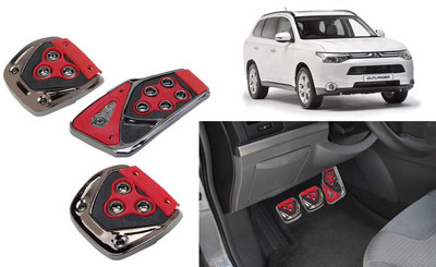 CCE 3Pcs Non-Slip Manual Car Red Pedals kit Pad Covers Set-129 Car Pedal