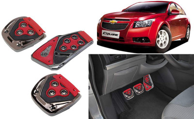 CCE 3Pcs Non-Slip Manual Car Red Pedals kit Pad Covers Set-49 Car Pedal