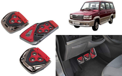 CCE 3Pcs Non-Slip Manual Car Red Pedals kit Pad Covers Set Car Pedal