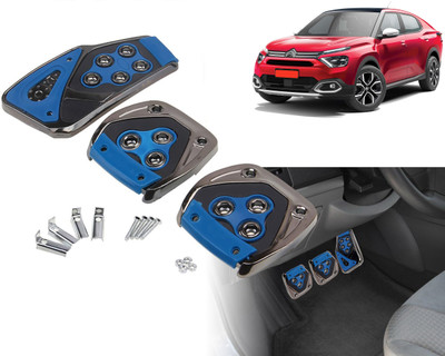 Selifaur BPK2 - 3 Pcs Blue Non-Slip Manual Car Pedals kit Pad Covers Set Citroen Basalt Car Pedal