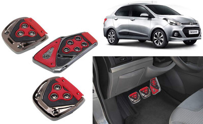 CCE 3Pcs Non-Slip Manual Car Red Pedals kit Pad Covers Set-18 Car Pedal