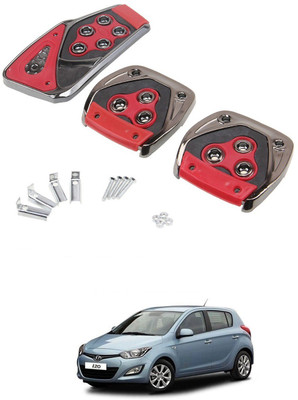 AuTO ADDiCT Car Pedal Cover 3 Pcs Non-Slip Pad (Red) FOR HYUNDAI OLD I20 Car Pedal