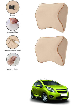 ABJD Beige Velvet Car Pillow Cushion for Chevrolet(Contemporary, Pack of 2)