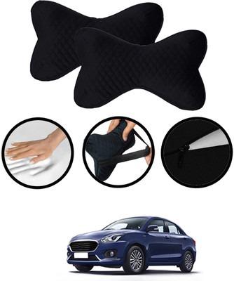 monolive Black Memory Foam Car Pillow Cushion for Maruti Suzuki(Rectangular, Pack of 2)