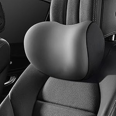 BBBIKINI Black Memory Foam Car Pillow Cushion for Universal For Car(Rectangular, Pack of 1)